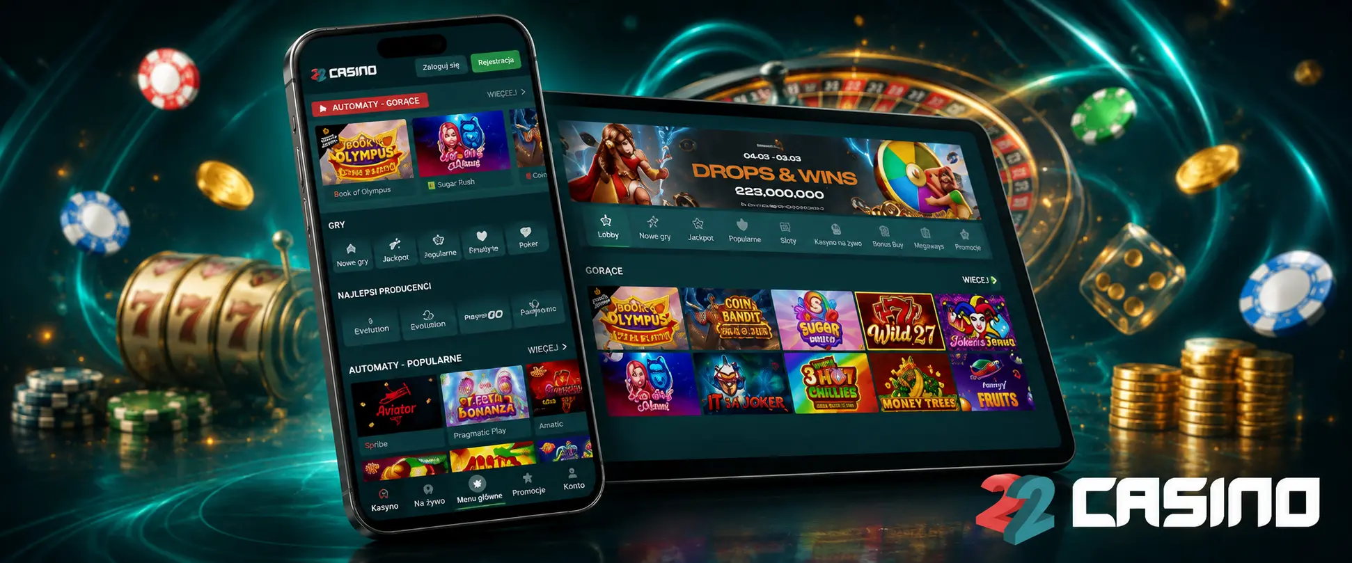 Jak rozpocząć grę w sloty 22Casino?